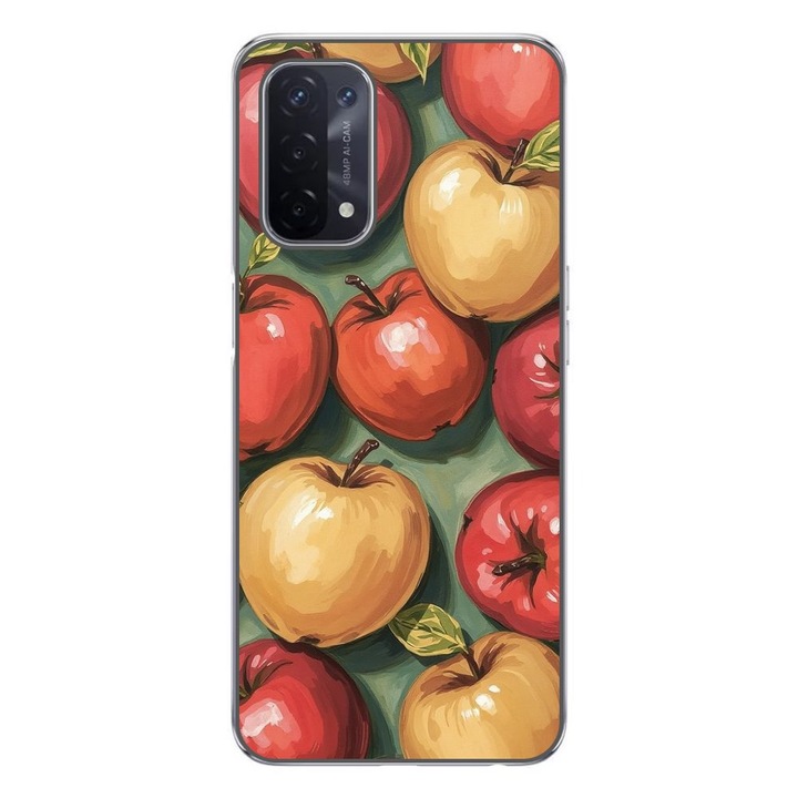 Husa compatibila cu Oppo A54 5G, A74 5G Silicon Gel Tpu Model Painted compatibila cu Apples