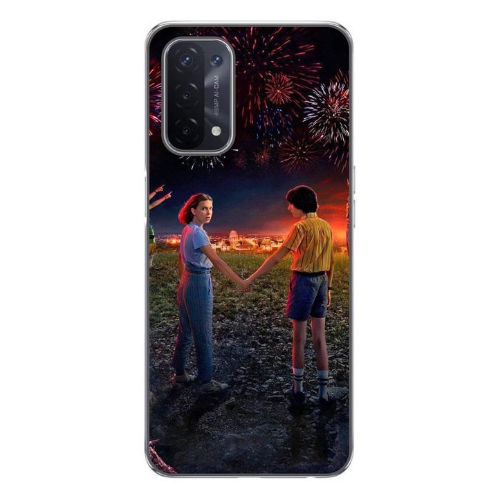 Husa compatibila cu Oppo A54 5G, A74 5G Silicon Gel Tpu Model Stranger Things Fireworks