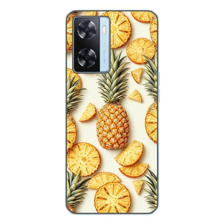 Husa compatibila cu Oppo A57s Silicon Gel Tpu Model Juicy Pineapple