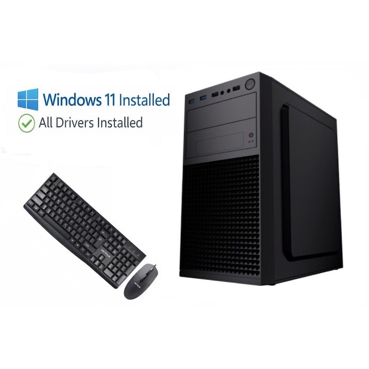 Calculator Office AMD Athlon 3000G 3.6Ghz, 8GB DDR4, 128GB SSD + 500GB HDD, Windows 11, VGA, DVI, HDMI