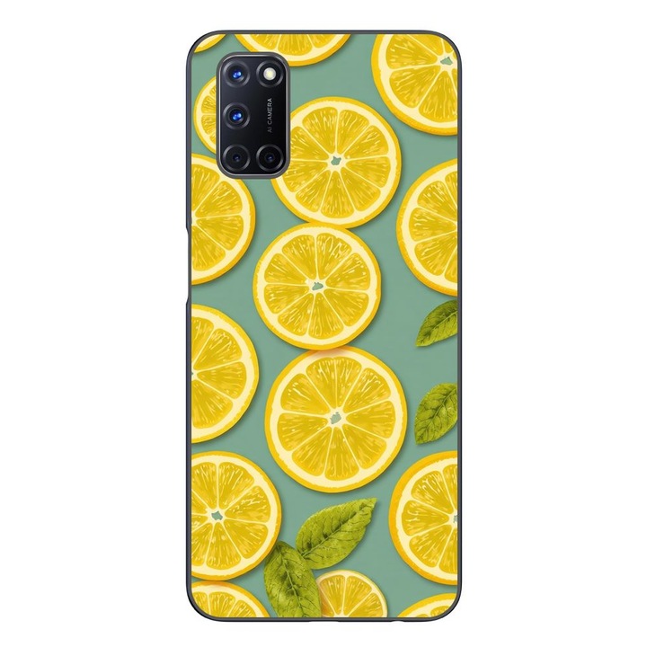 Husa compatibila cu Oppo A72 Silicon Gel Tpu Model Summer Lemon Slices