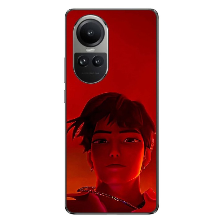 Husa compatibila cu Oppo Reno10 5G Silicon Gel Tpu Model KPop Demon Hunters Jinu Red