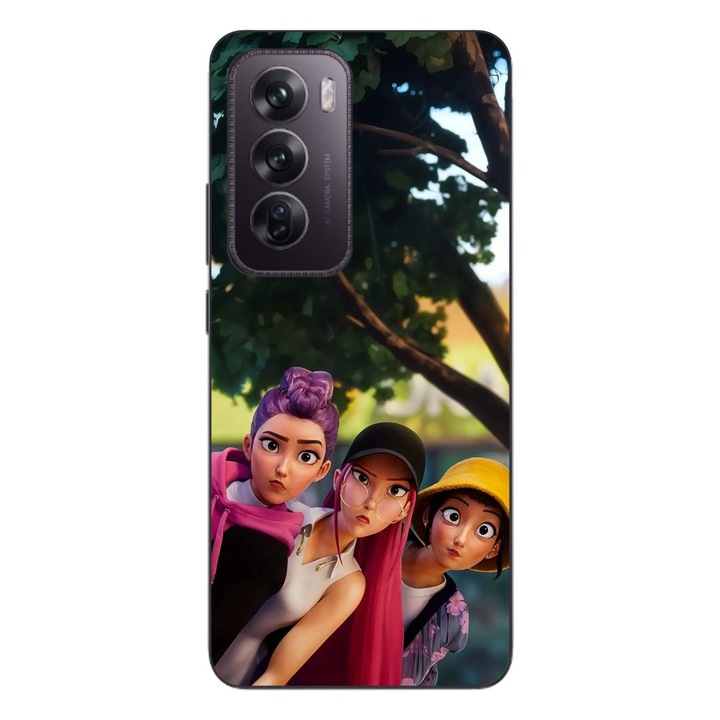 Husa compatibila cu Oppo Reno12 Pro Silicon Gel Tpu Model KPop Demon Hunters Shy Girls