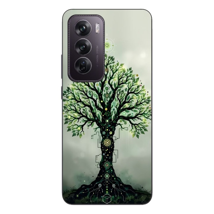 Husa compatibila cu Oppo Reno12 Pro Silicon Gel Tpu Model Mystical Tree