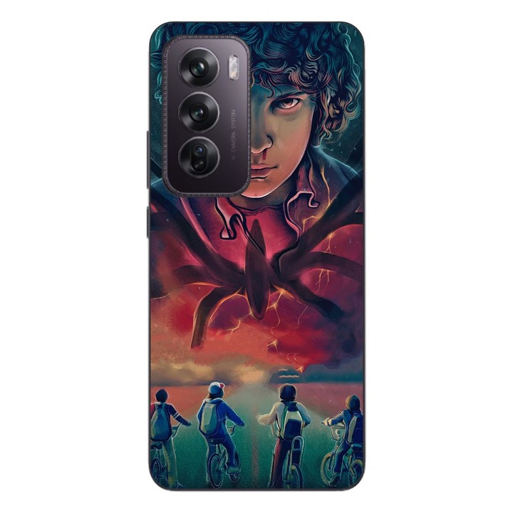 Husa compatibila cu Oppo Reno12 Pro Silicon Gel Tpu Model Stranger Things Cartoon