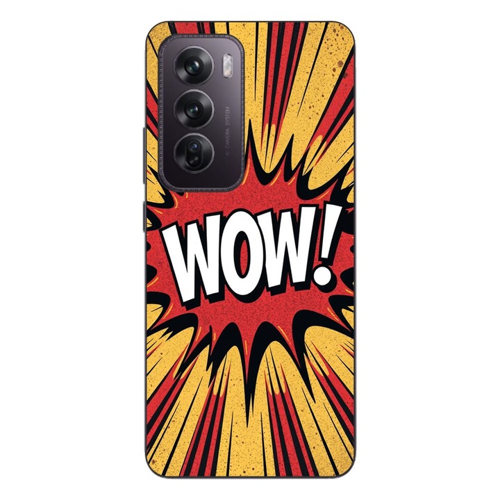 Husa compatibila cu Oppo Reno12 Pro Silicon Gel Tpu Model Comic Book WOW Text