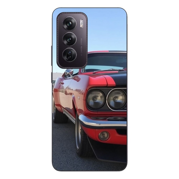 Husa compatibila cu Oppo Reno12 Pro Silicon Gel Tpu Model Red Muscle Car