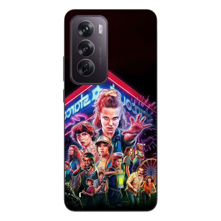 Husa compatibila cu Oppo Reno12 Pro Silicon Gel Tpu Model Stranger Things All Team