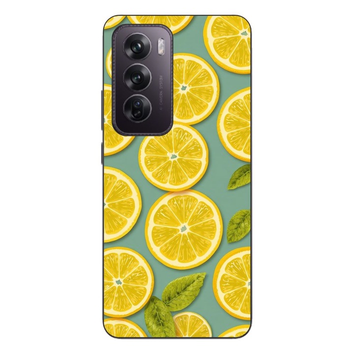 Husa compatibila cu Oppo Reno12 Pro Silicon Gel Tpu Model Summer Lemon Slices