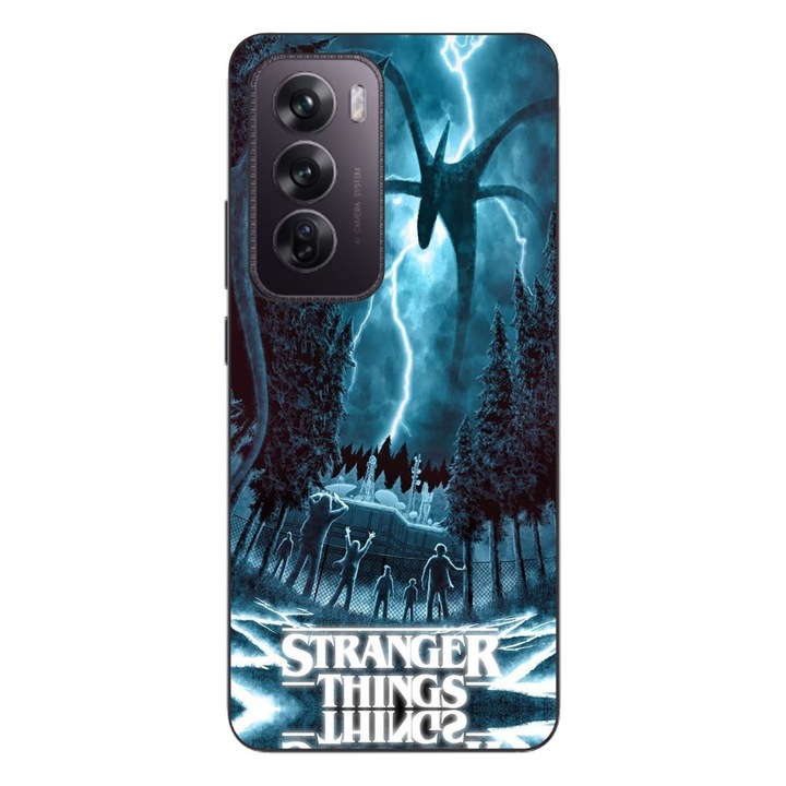 Husa compatibila cu Oppo Reno12 Pro Silicon Gel Tpu Model Stranger Things Storm Monster