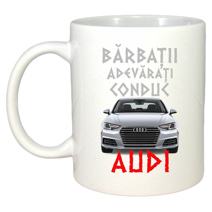 Cana Barbati Adevarati Conduc Audi, Cadou, Sarbatori, Cri-Flo, Culoare Alb, 330 ml