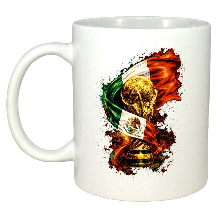Cana Mexico World Cup Fifa 2026, Cadou, Sarbatori, Cri-Flo, Culoare Alb, 330 ml