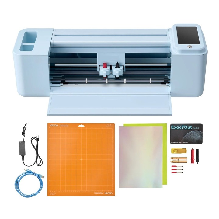 Intelligens vinilvágó gép, 305 mm vágási szélesség, 10-300 mm/s vágási sebesség, kompatibilis Mac, Windows, Android és iOS rendszerekkel, Érintőképernyő