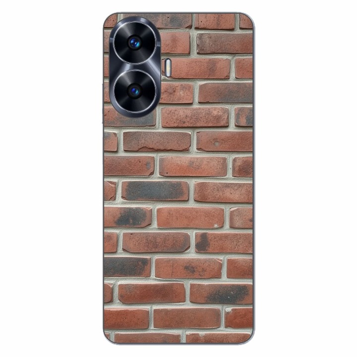 Husa compatibila cu Realme C55 Silicon Gel Tpu Model Brick Wall