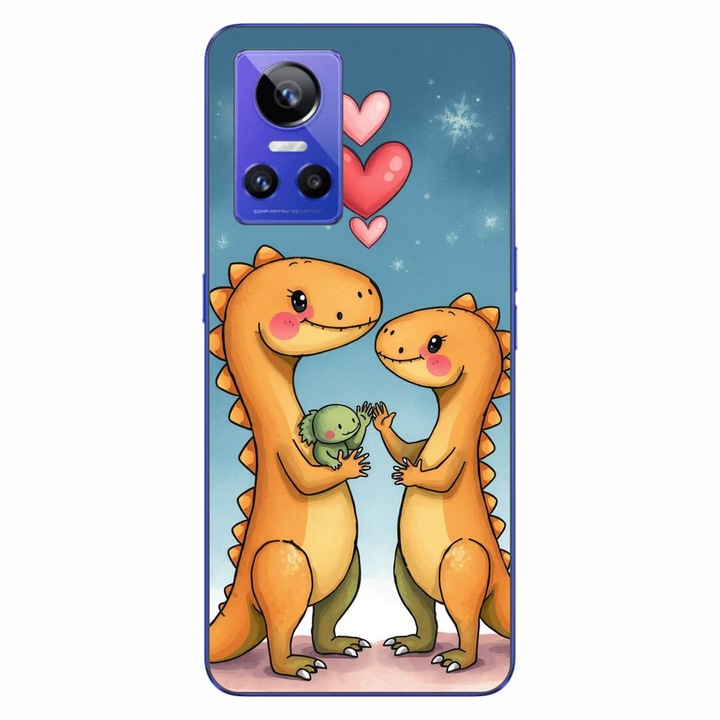 Husa compatibila cu Realme GT Neo 3 Silicon Gel Tpu Model Dino Cute Family