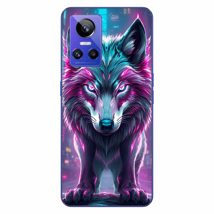 Husa compatibila cu Realme GT Neo 3 Silicon Gel Tpu Model Cyberpunk Wolf