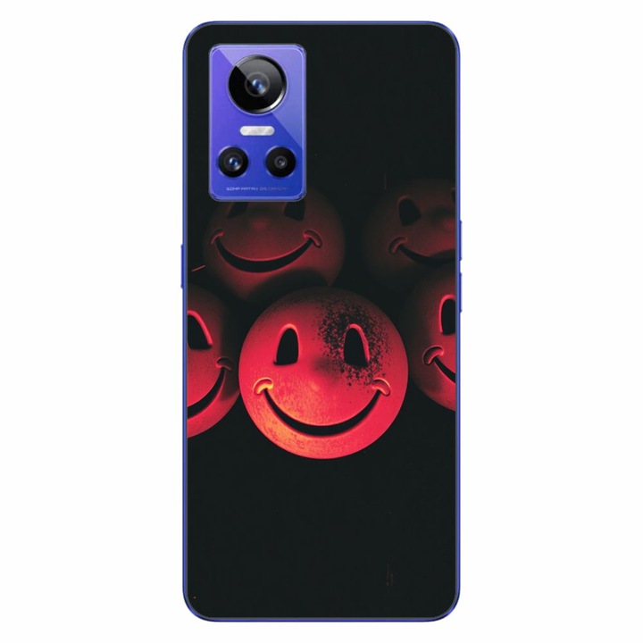 Husa compatibila cu Realme GT Neo 3 Silicon Gel Tpu Model Grungy Smiley Faces