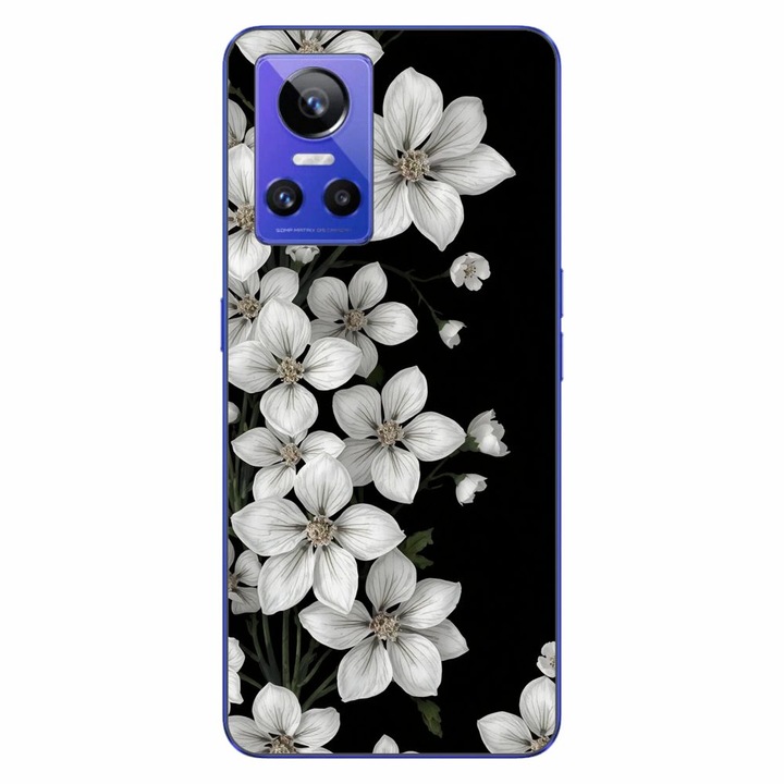 Husa compatibila cu Realme GT Neo 3 Silicon Gel Tpu Model Pure White Flowers