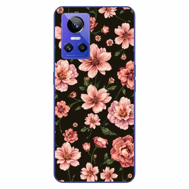 Husa compatibila cu Realme GT Neo 3 Silicon Gel Tpu Model Pink Spring Flowers