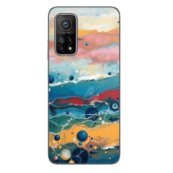 Husa compatibila cu Xiaomi 10T Pro 5G Silicon Gel Tpu Model Painted Waterworld