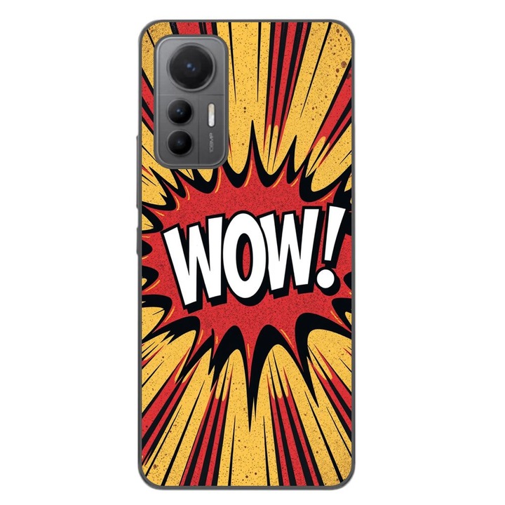 Husa compatibila cu Xiaomi 12 Lite Silicon Gel Tpu Model Comic Book WOW Text