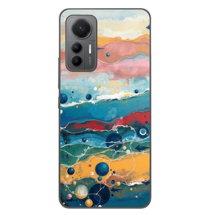 Husa compatibila cu Xiaomi 12 Lite Silicon Gel Tpu Model Painted Waterworld
