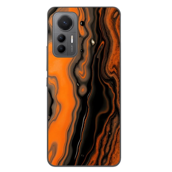 Husa compatibila cu Xiaomi 12 Lite Silicon Gel Tpu Model Metallic Lava Flow Pattern