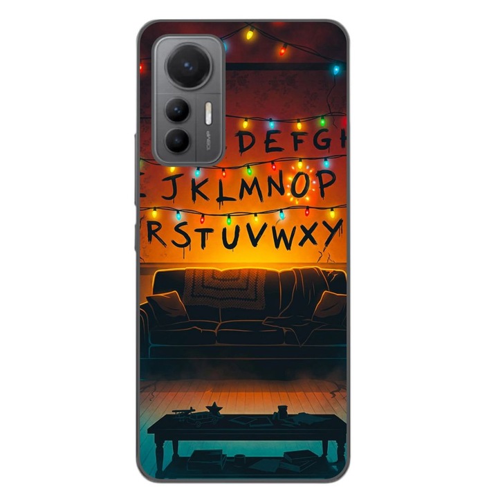 Husa compatibila cu Xiaomi 12 Lite Silicon Gel Tpu Model Stranger Things Alphabet Fairy Lights