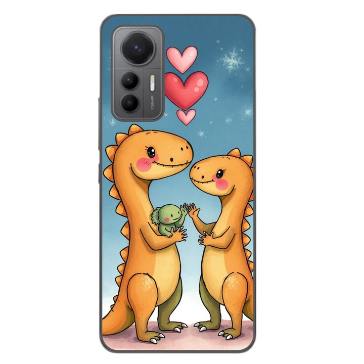 Husa compatibila cu Xiaomi 12 Lite Silicon Gel Tpu Model Dino Cute Family