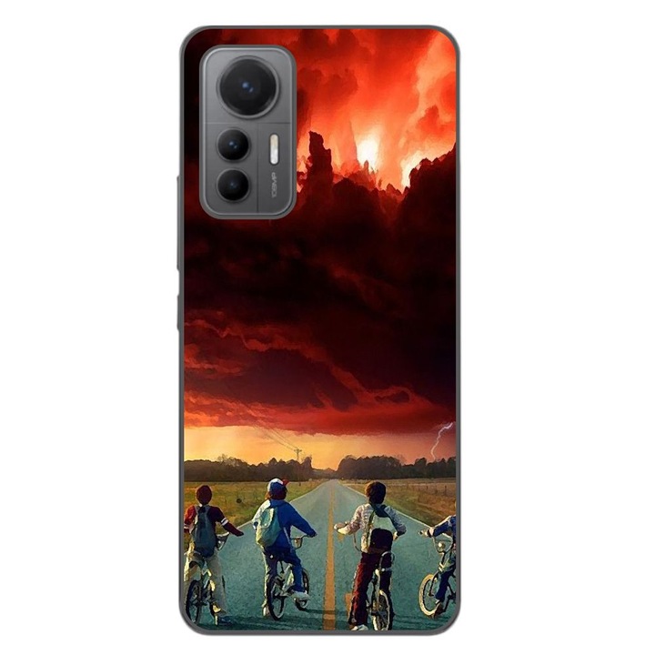 Husa compatibila cu Xiaomi 12 Lite Silicon Gel Tpu Model Stranger Things Red Sky