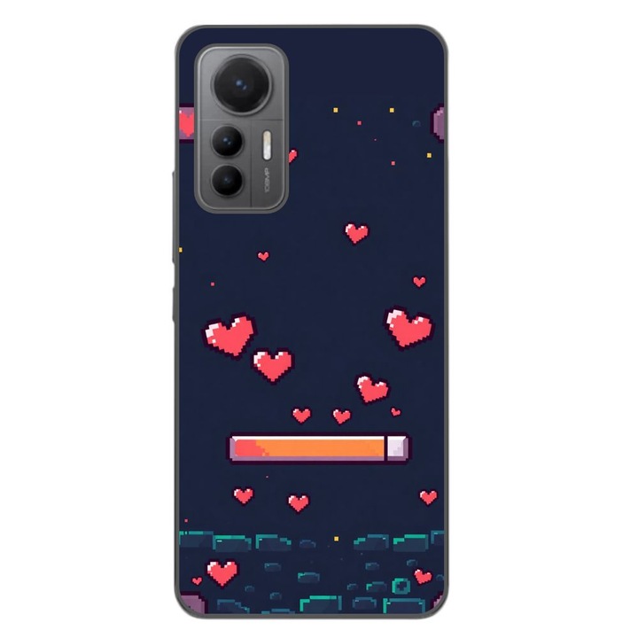 Husa compatibila cu Xiaomi 12 Lite Silicon Gel Tpu Model Pixelated Healthbar