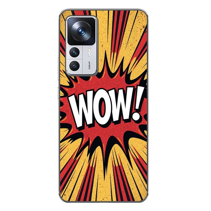 Husa compatibila cu Xiaomi 12T, 12T Pro Silicon Gel Tpu Model Comic Book WOW Text