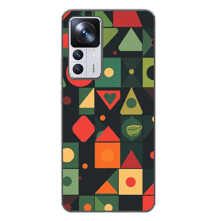 Husa compatibila cu Xiaomi 12T, 12T Pro Silicon Gel Tpu Model Retro Shapes