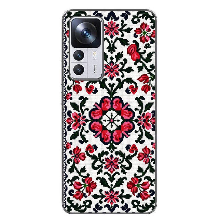 Husa compatibila cu Xiaomi 12T, 12T Pro Silicon Gel Tpu Model Traditional Knit Design