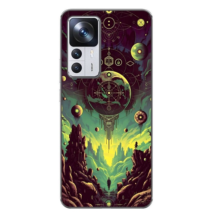 Husa compatibila cu Xiaomi 12T, 12T Pro Silicon Gel Tpu Model Mystical Planet