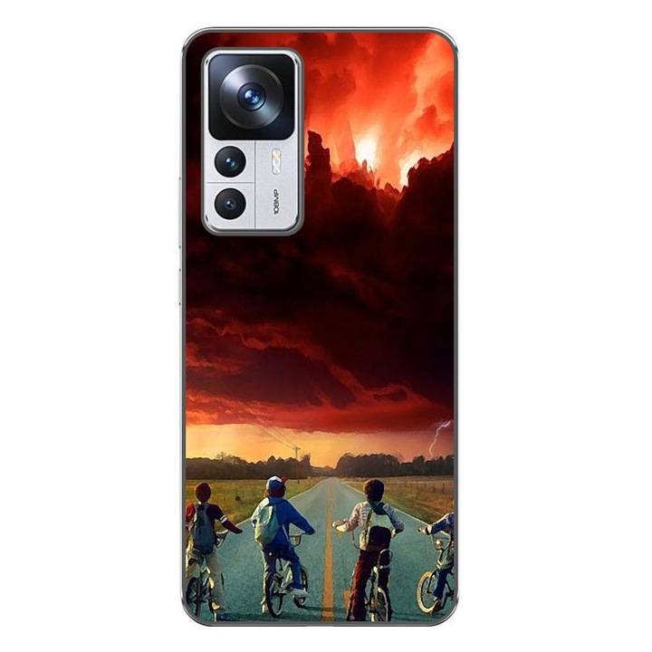 Husa compatibila cu Xiaomi 12T, 12T Pro Silicon Gel Tpu Model Stranger Things Red Sky