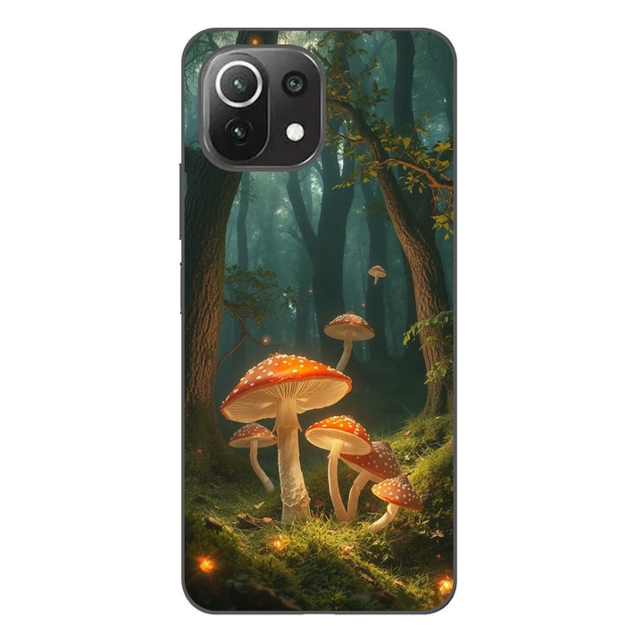 Husa compatibila cu Xiaomi Mi 11 Lite, Mi 11 Lite 5G Silicon Gel Tpu Model Glowing Magical Mushrooms
