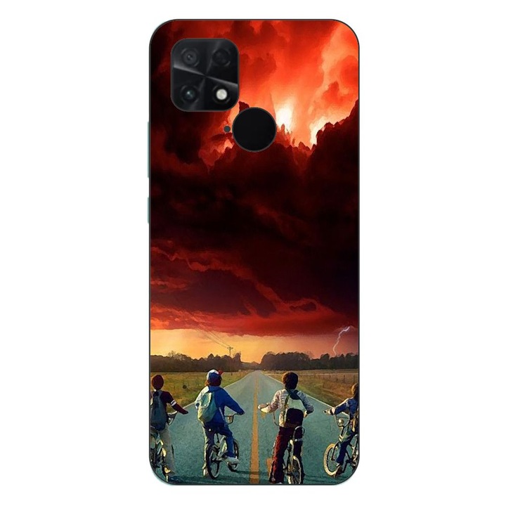 Husa compatibila cu Xiaomi Poco C40 Silicon Gel Tpu Model Stranger Things Red Sky