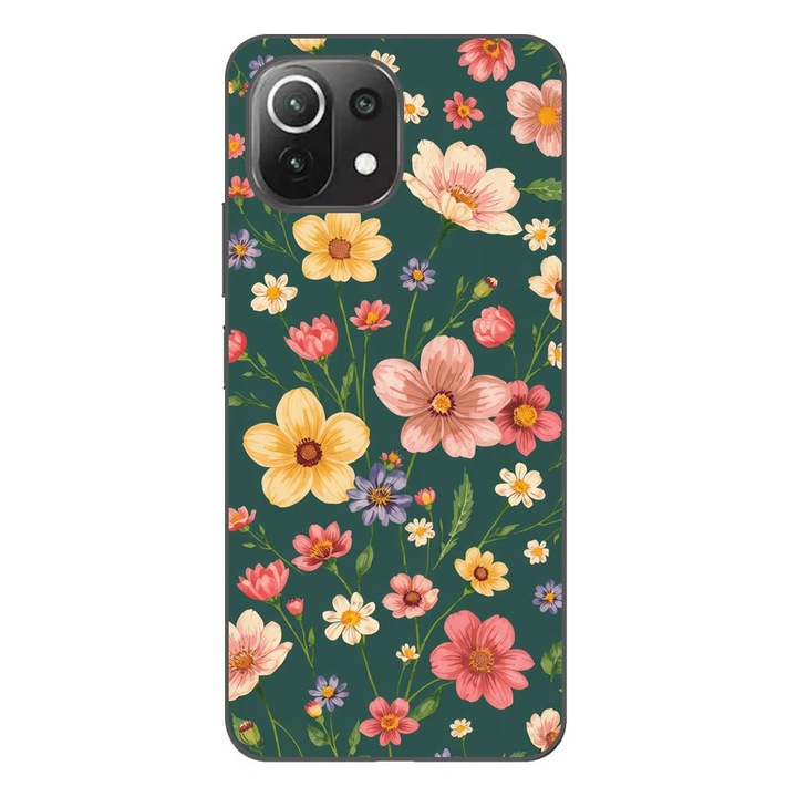 Husa compatibila cu Xiaomi Mi 11 Lite, Mi 11 Lite 5G Silicon Gel Tpu Model Vintage Spring Flowers