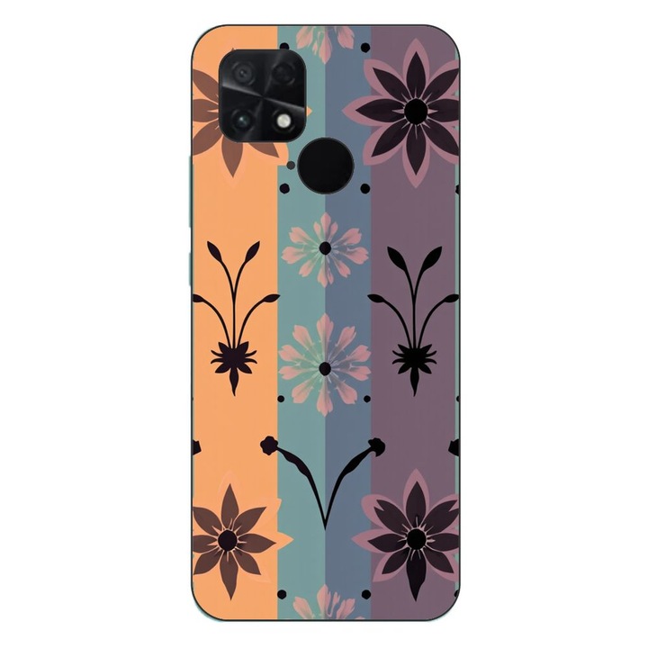 Husa compatibila cu Xiaomi Poco C40 Silicon Gel Tpu Model Vintage Decal Flower