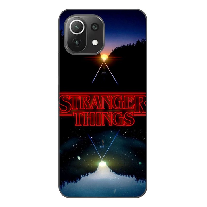 Husa compatibila cu Xiaomi Mi 11 Lite, Mi 11 Lite 5G Silicon Gel Tpu Model Stranger Things Sunset