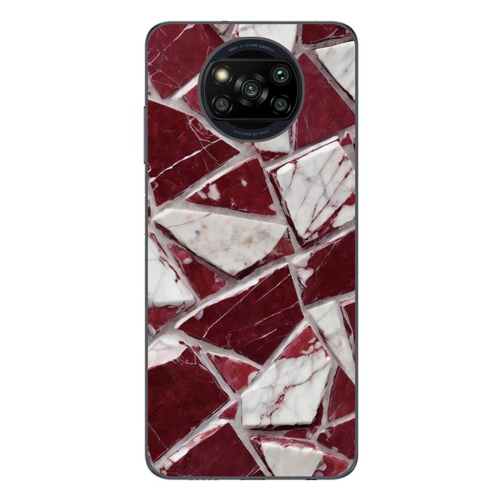 Husa compatibila cu Xiaomi Poco X3 Pro Silicon Gel Tpu Model Broken Glass Red Blood
