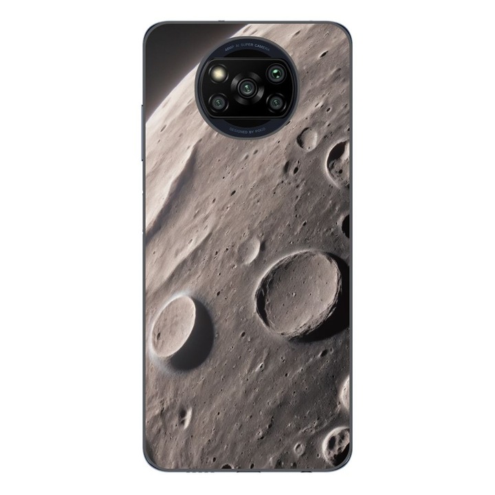 Husa compatibila cu Xiaomi Poco X3 Pro Silicon Gel Tpu Model Moon Surface