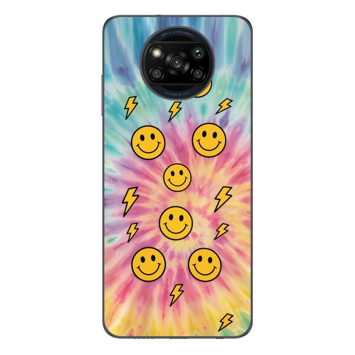 Husa compatibila cu Xiaomi Poco X3 Pro Silicon Gel Tpu Model Retro Smiley Faces