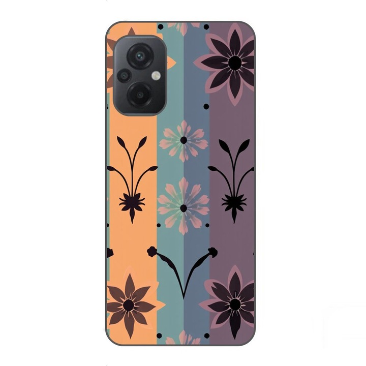 Husa compatibila cu Xiaomi Poco M5 Silicon Gel Tpu Model Vintage Decal Flower