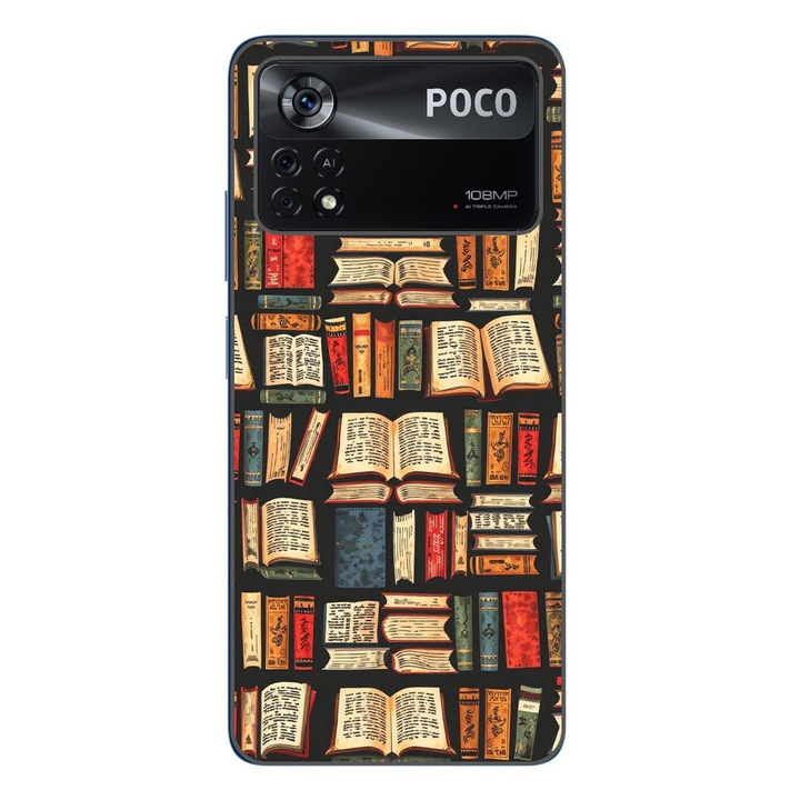 Husa compatibila cu Xiaomi Poco X4 Pro Silicon Gel Tpu Model Books Pattern