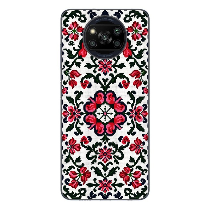 Husa compatibila cu Xiaomi Poco X3 Pro Silicon Gel Tpu Model Traditional Knit Design