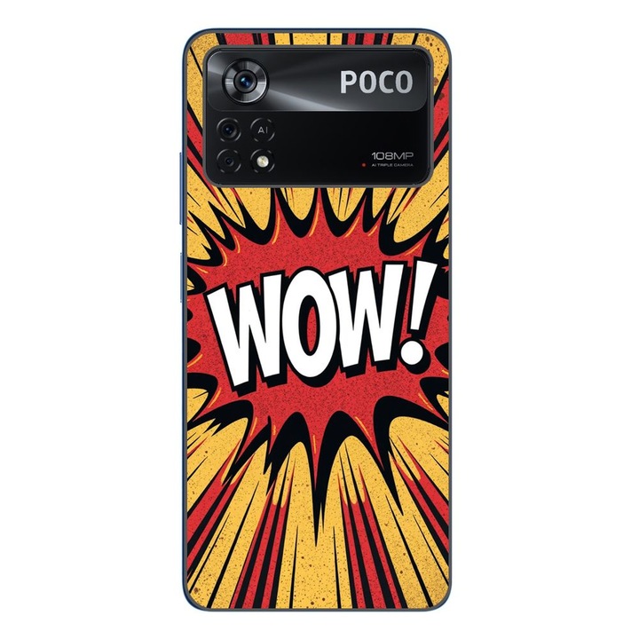 Husa compatibila cu Xiaomi Poco X4 Pro Silicon Gel Tpu Model Comic Book WOW Text