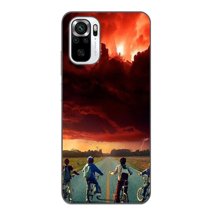 Husa compatibila cu Xiaomi Poco M5s Silicon Gel Tpu Model Stranger Things Red Sky