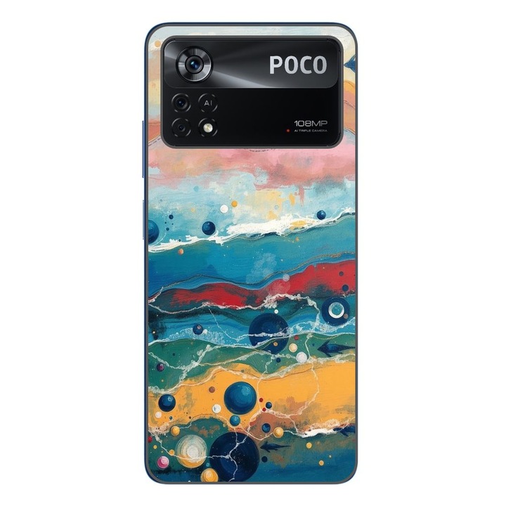 Husa compatibila cu Xiaomi Poco X4 Pro Silicon Gel Tpu Model Painted Waterworld